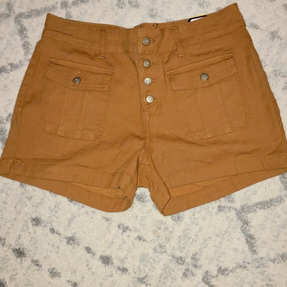Camel high waist shorts